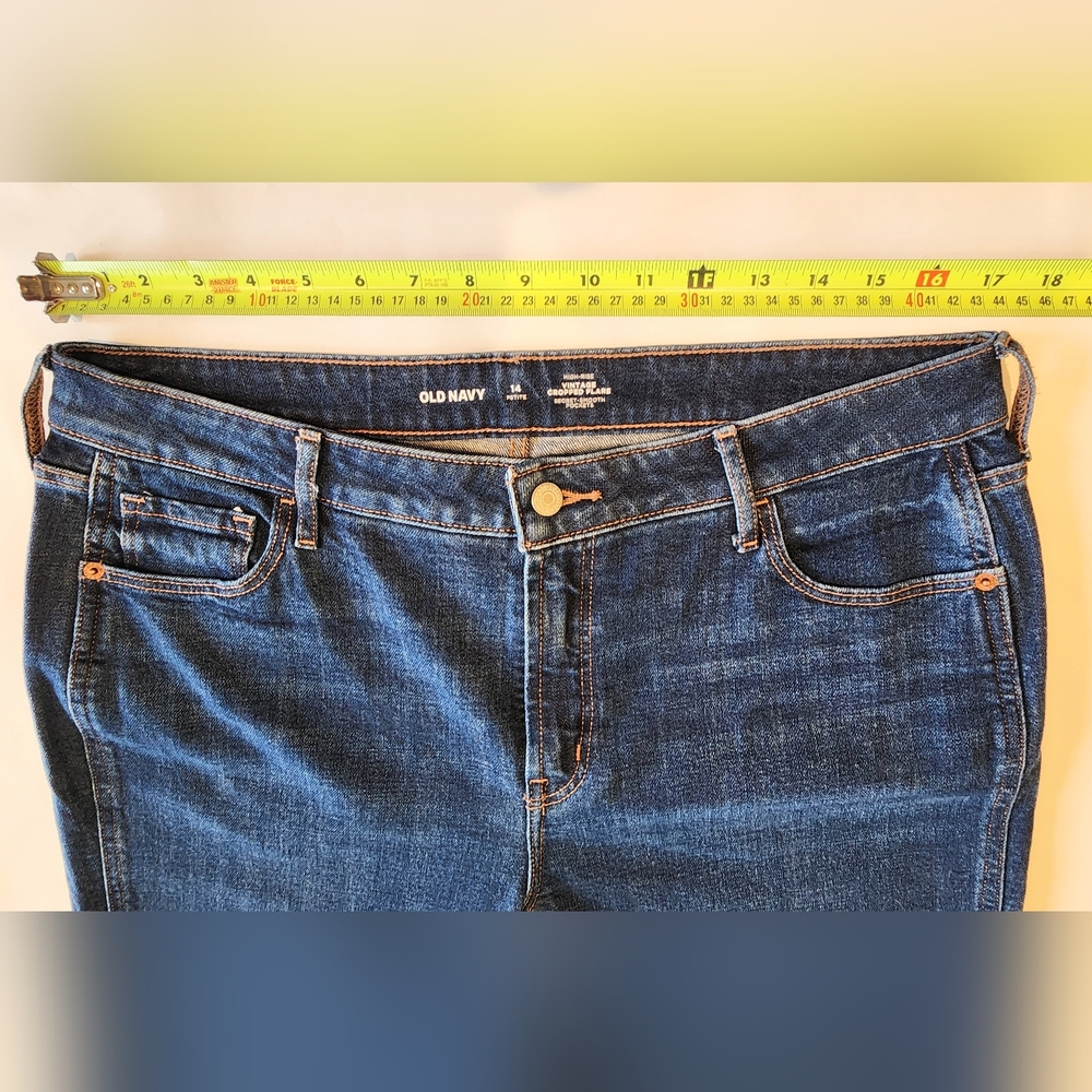 Old Navy Women's High Rise Vintage Flare Blue Jeans Size 14